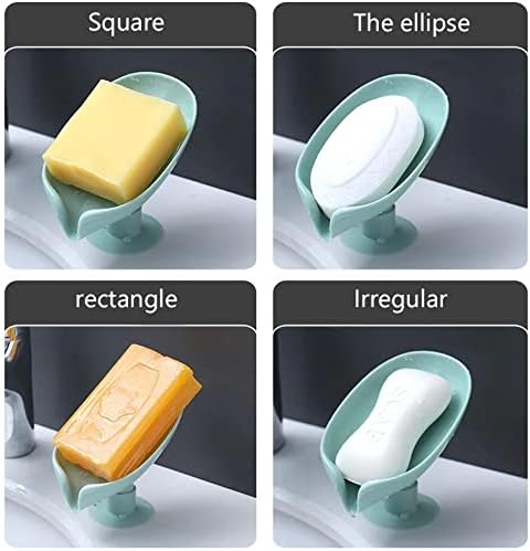 2PCS Suction Cup Soap Dish for Bathroom and Kitchen Use