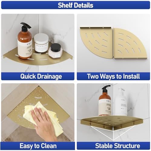 2 Pack Corner Shower Shelves