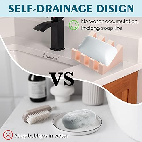 Two-Piece Pink Silicone Soap Dish
