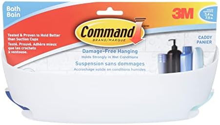 3M Command 127-inch Removable Shower Caddy with Shutter-Ready adhesive