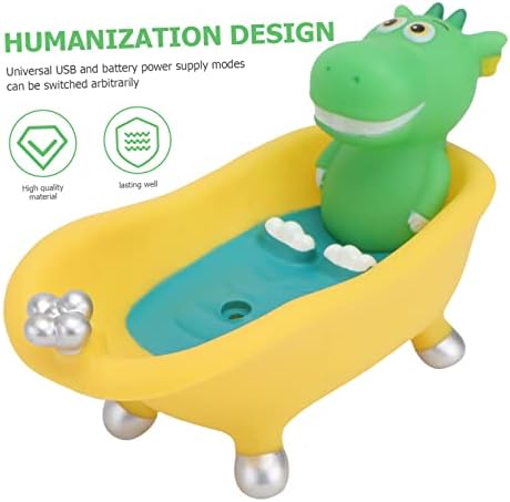 IMIKEYA Cartoon Dinosaur Soap Dish Holder - Cute Bathroom Soap Tray with Drain
