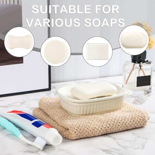 VanEnjoy Green Ceramic Soap Holder for Kitchen and Bathroom