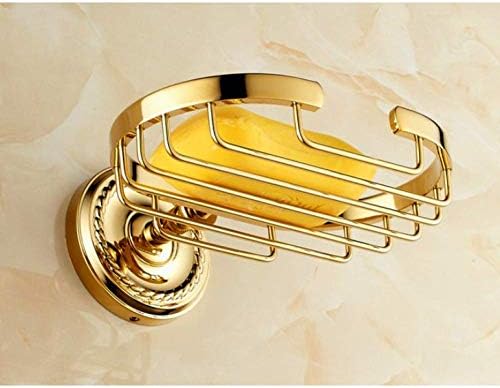 _soap dish with polished gold finish