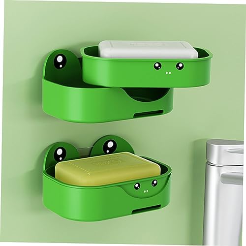 2-Piece Frog Design Soap Dish Holder