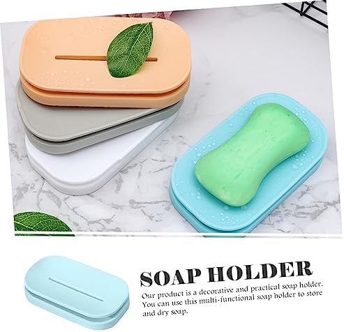 4Pcs Double Soap Dish Set - Durable Decorative Home Sink Organizer