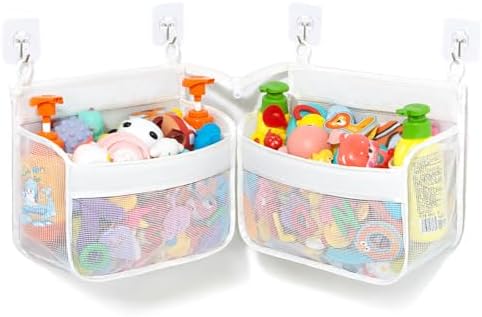 Multi-Use Bath Toy Organizer - Corner Wall Mount