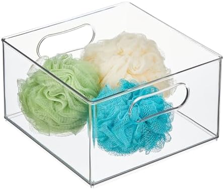 Distinct Deep Plastic Organizer Bin for Bath Kitchen