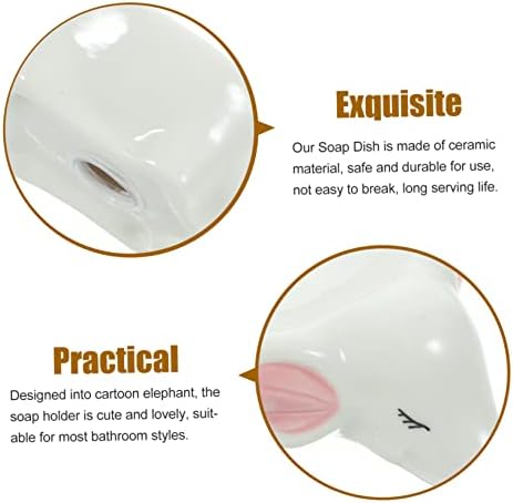 Adorable Elephant Self-Draining Ceramic Soap Dish