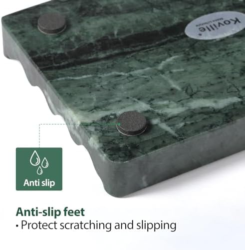 2PC Koville Indian Natural Green Marble Soap Dish for Bathroom
