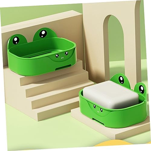 2-Piece Frog Design Soap Dish Holder
