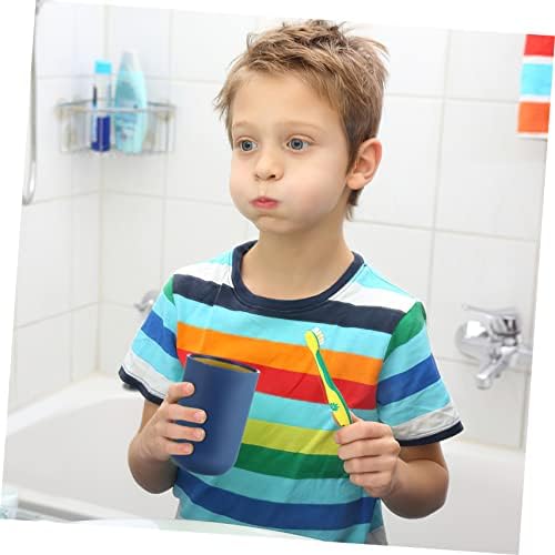 Luxshiny 4pcs Stackable Toothbrush Tumblers with Simple Design