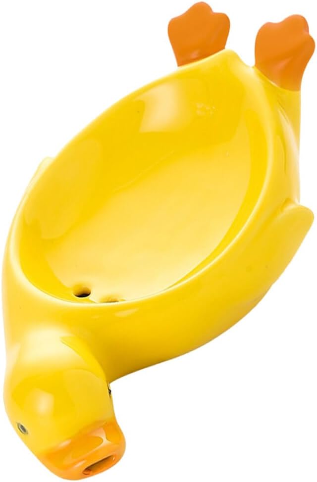 Garneck Ceramic Self-Draining Soap Dish Duck Shape WRITE NOW