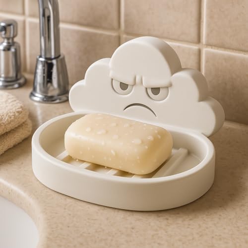 Grumpy Cloud Soap Dish compact fun for the bathroom
