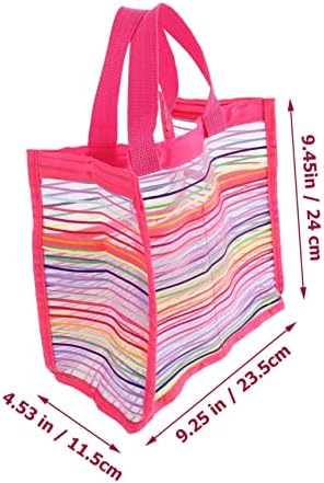 TOYANDONA Kids Beach Tote Bag with Mesh Lining