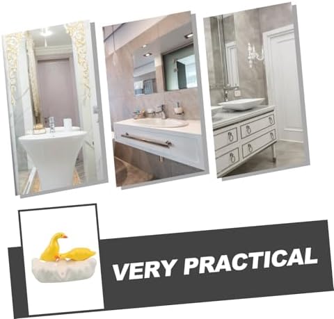 FELTECHELECTRCute Duck Ceramic Soap Dish for RV Shower Holder with Drainage System