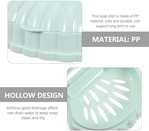 2-Piece Shell Soap Dish Holder for Bathroom Travel Use