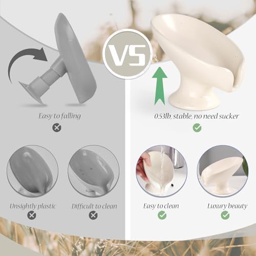 ANSS HOME Soap Dish Self-Draining Bar Soap Holder for Bathroom Sink
