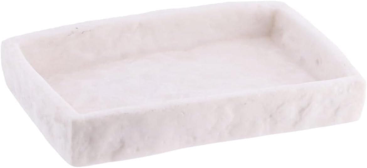 Evid Eco - White Stone Effect soap dispenser tray