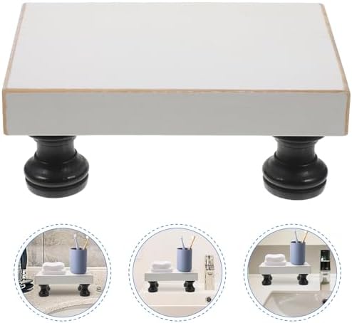 Alipis Wooden Soap Holder Stool with Storage for Bathroom
