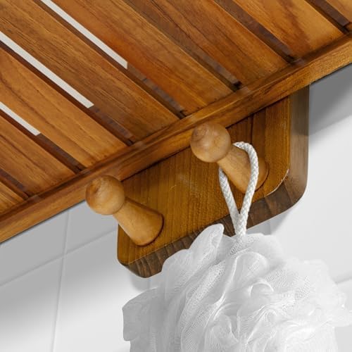 Utoplike Multi-Purpose Teak Wood Shower Caddy