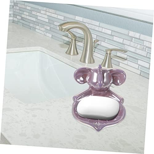 Elephant Ceramic Soap Tray - Durable Elegant Design for Home Kitchen