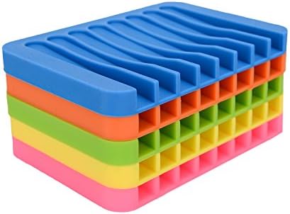 Vibrant silicone soap dish set for bathroom