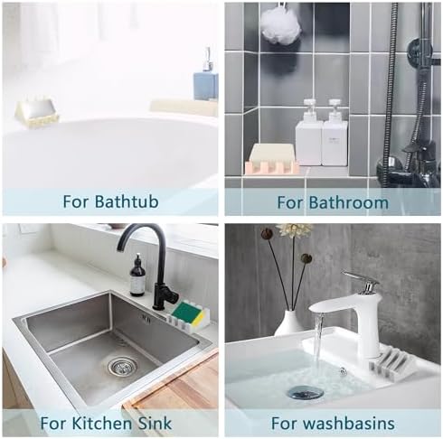 Upgrade Silicone Soap Dishes with Suction Drainage