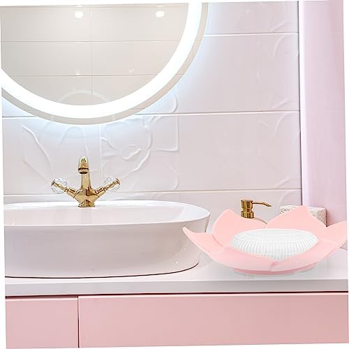 2-Piece Creative Silicone Soap Box Flower-Shaped Organizer