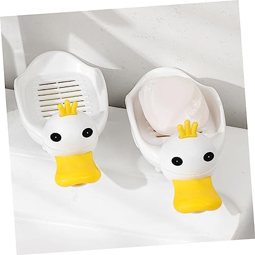 GLEAVI Cute Duck Shape Self-Draining Soap Dish