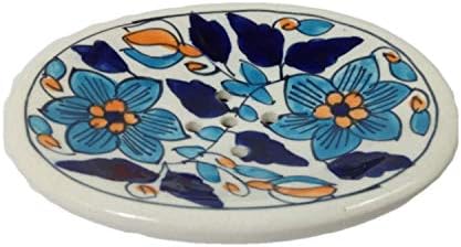 Handicraft Ceramic Soap Dish Multicolor Modern Elegant Design