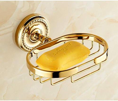_soap dish with polished gold finish