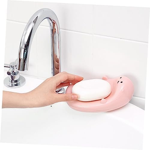 PRETYZOOM P Dish Boys Girls Self Draining Soap Holder Pink