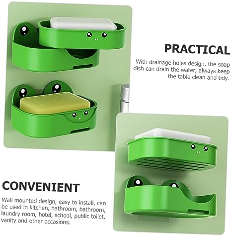 Frog Style Wall Mount Soap Dish Pp Material