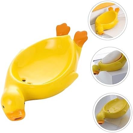 Healifty Ceramic Soap Holder Clean Kitchen Stylish Design Durable Functional