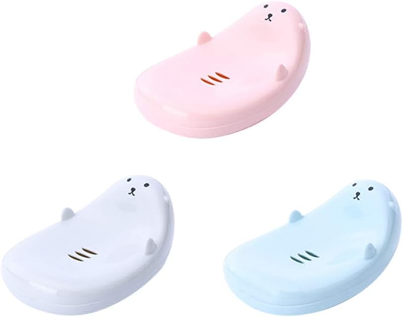 3PCS Cartoon Soap Holder Storage Case for Kids