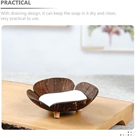 Eco-Friendly Coconut Shell Flower-Shape Soap Dish