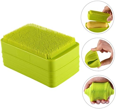 Large Bar Soap Container with Silicone Exfoliating Brush