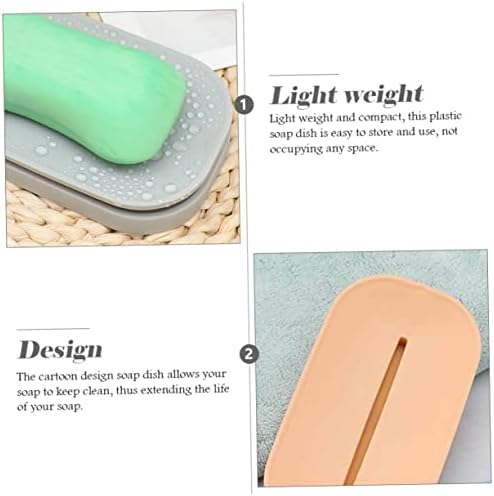 4Pcs Double Soap Dish Set - Durable Decorative Home Sink Organizer