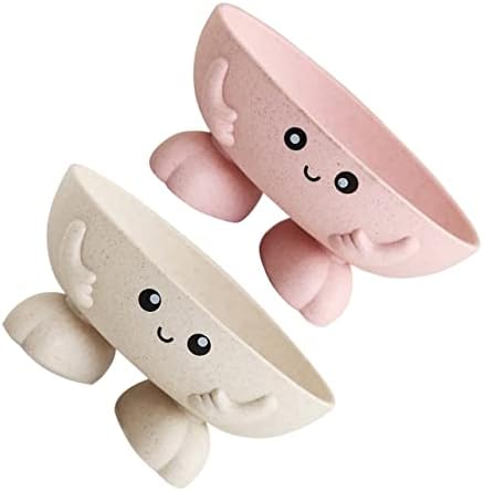 DECHOUS 2-Piece Cartoon Soap Dish Holder
