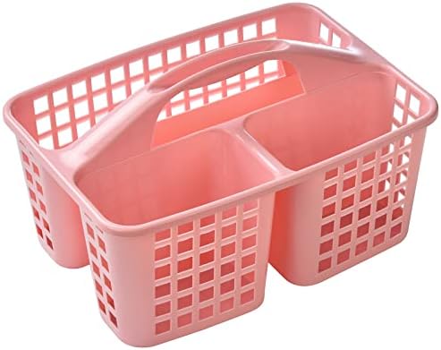 ALINK Plastic Shower Caddy Basket with Compartments