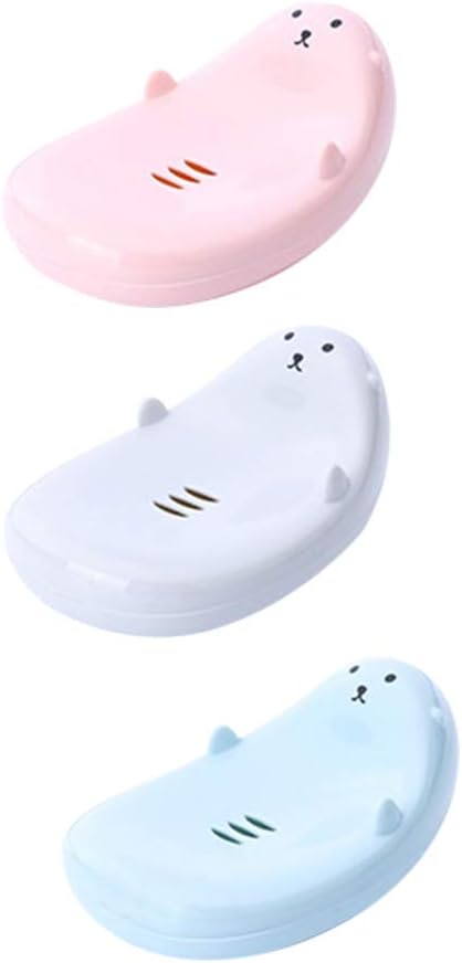 3PCS Cartoon Soap Holder Storage Case for Kids