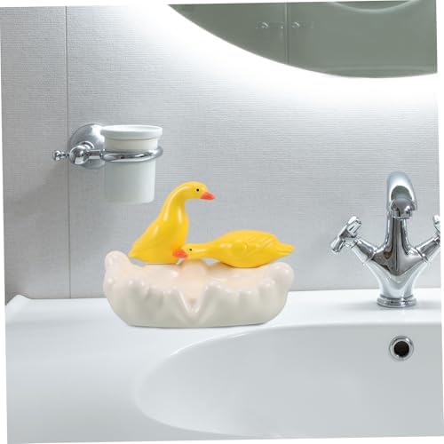 Zerodeko Ceramic Duck Dish Drain-BSuc Shea for Bathroom