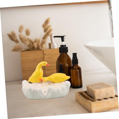 Zerodeko Ceramic Duck Dish Drain-BSuc Shea for Bathroom