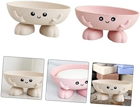 adesnwt x2 Adorable 2-Piece Cartoon Soap Dish