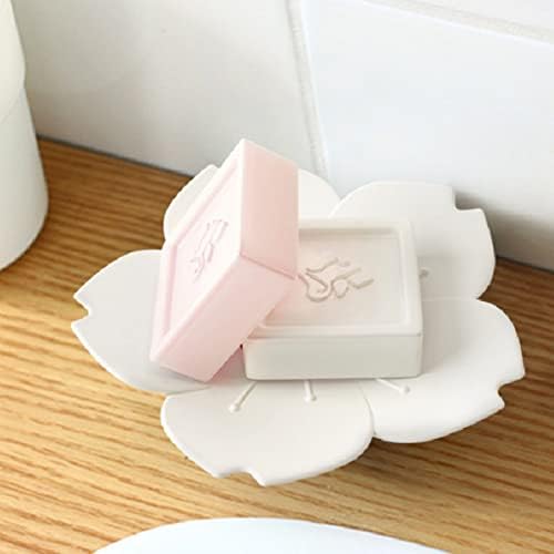 6 Pcs Cherry Blossom Soap Dish with Cartoon Design for Kids