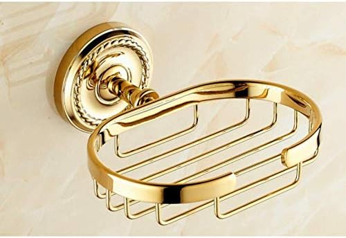 _soap dish with polished gold finish