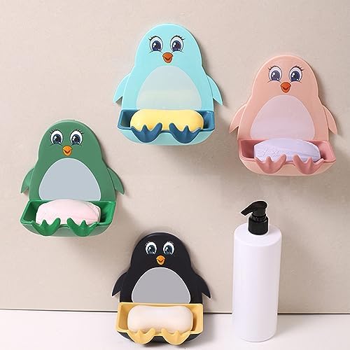 Wall Mounted Penguins Soap Box Decorative Organizer 1