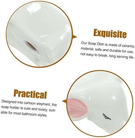 ABOOFAN Elephant Ceramic Soap Holder