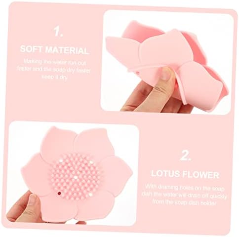 Flower-Shape Silicone Soap Dish Holder for Home Kitchen