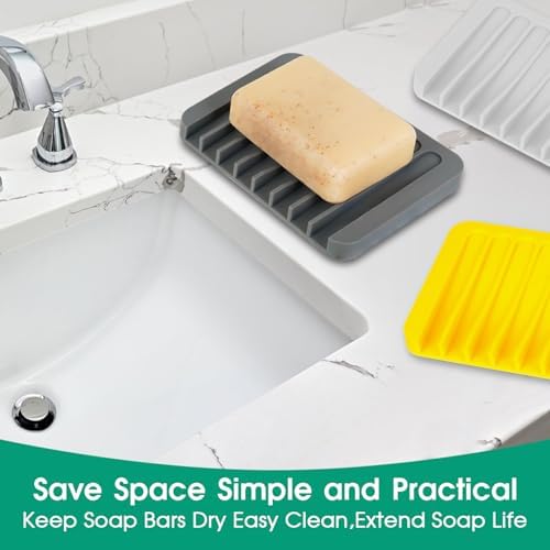 3-Piece Anti-Slip Soap Dish Set